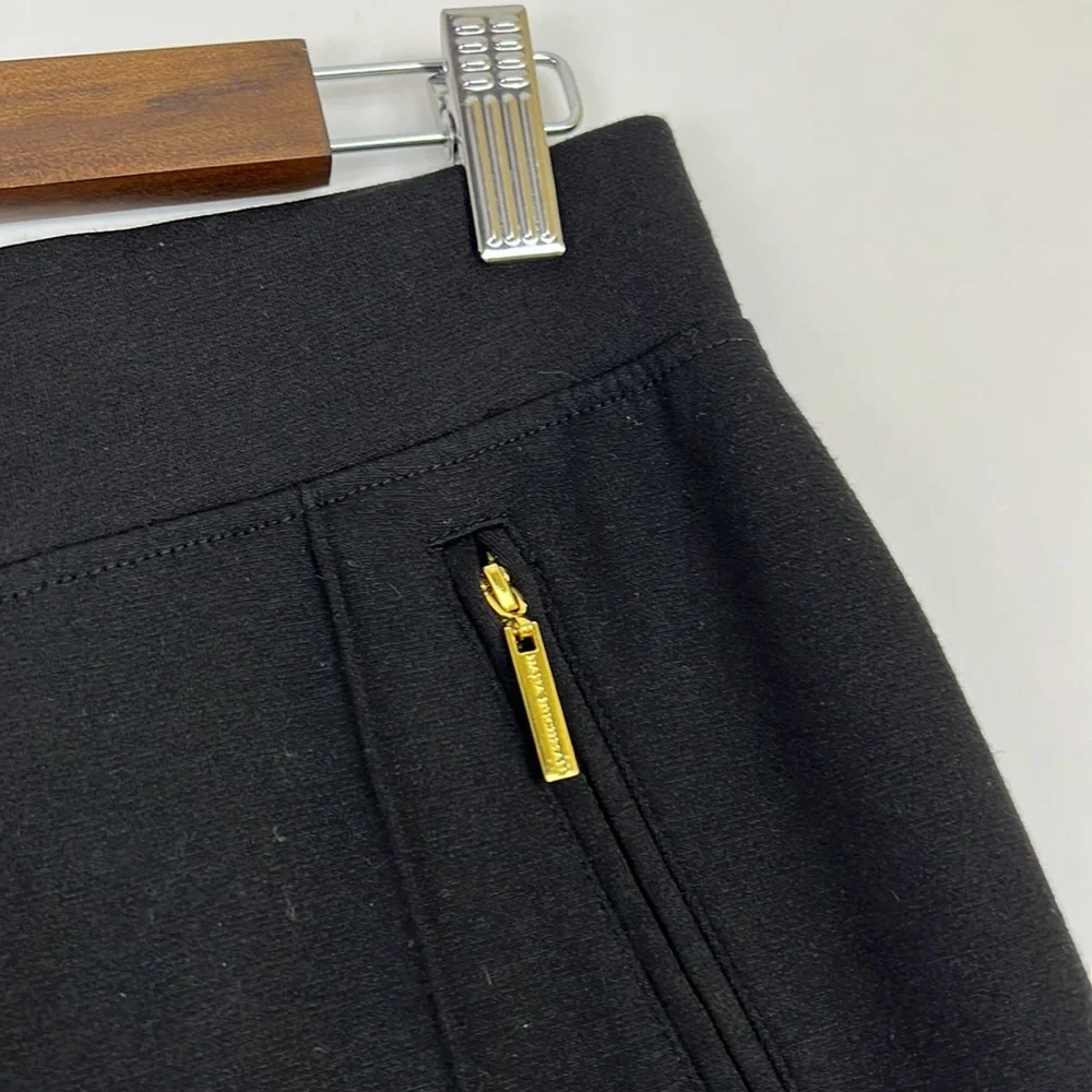 DANA BUCHMAN signature women’s pants black with gold zipper detail 2 - Picture 3 of 9